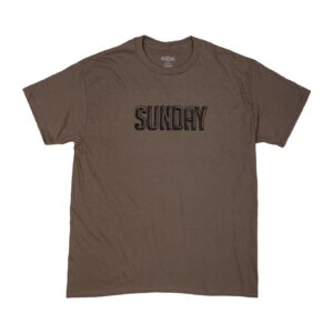 Футболка Sunday Bevel Tee (коричнева з чорним пігментним чорнилом)
