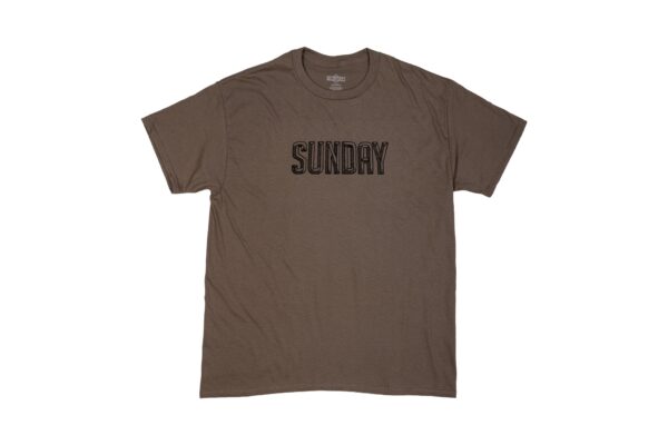 Футболка Sunday Bevel Tee (коричнева з чорним пігментним чорнилом)