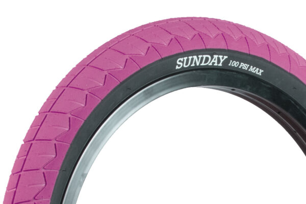 Шини BMX Sunday Current v2 20" (рожева/чорна)